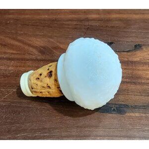 Vintage 1940's Milk Glass Decanter Stopper